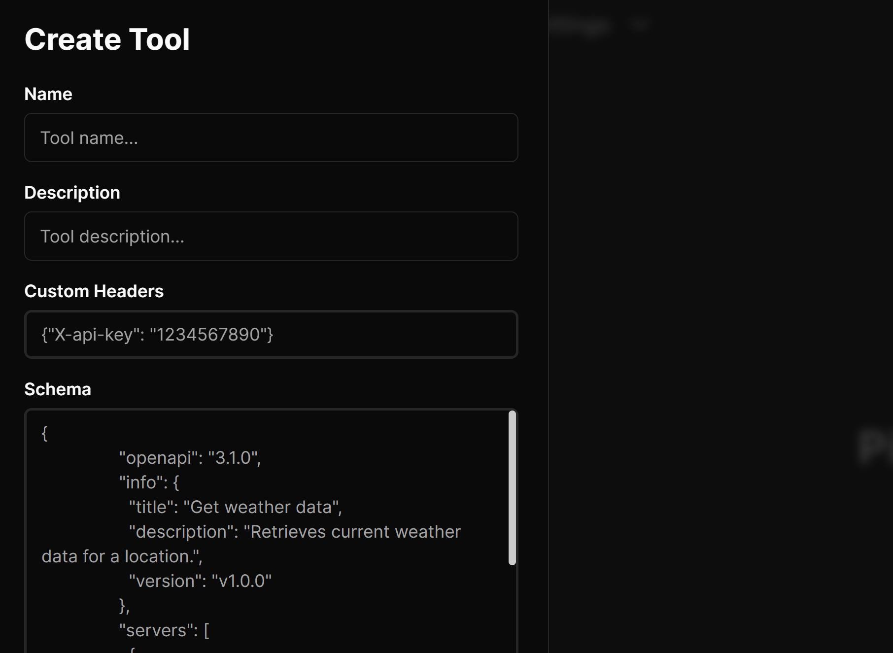 Custom tools and APIs